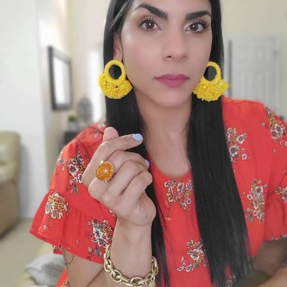 Yellow earrings